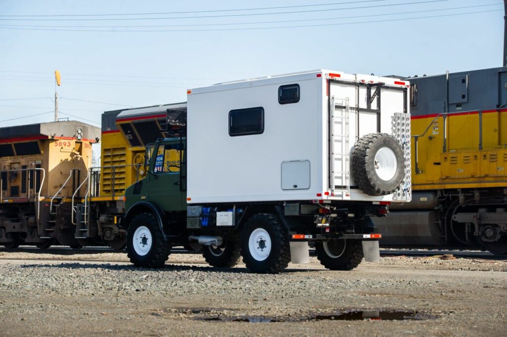 Unimog U1300L Truck Converted into an Off-Road Camper