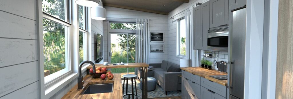 Kitchen of Vesta tiny house on wheels