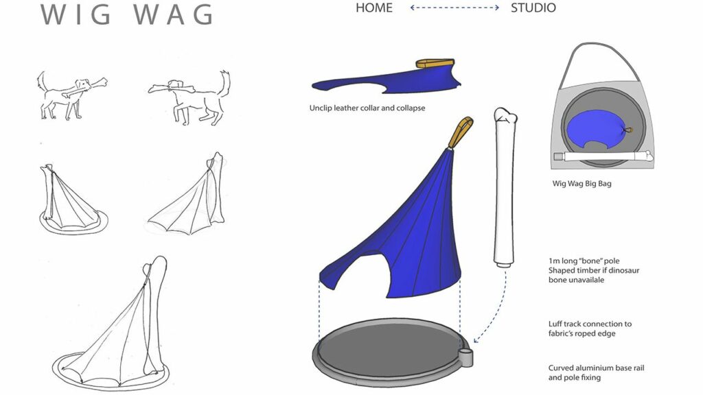 Wig Wag Dog Kennel design by Hall + Bednarczyk