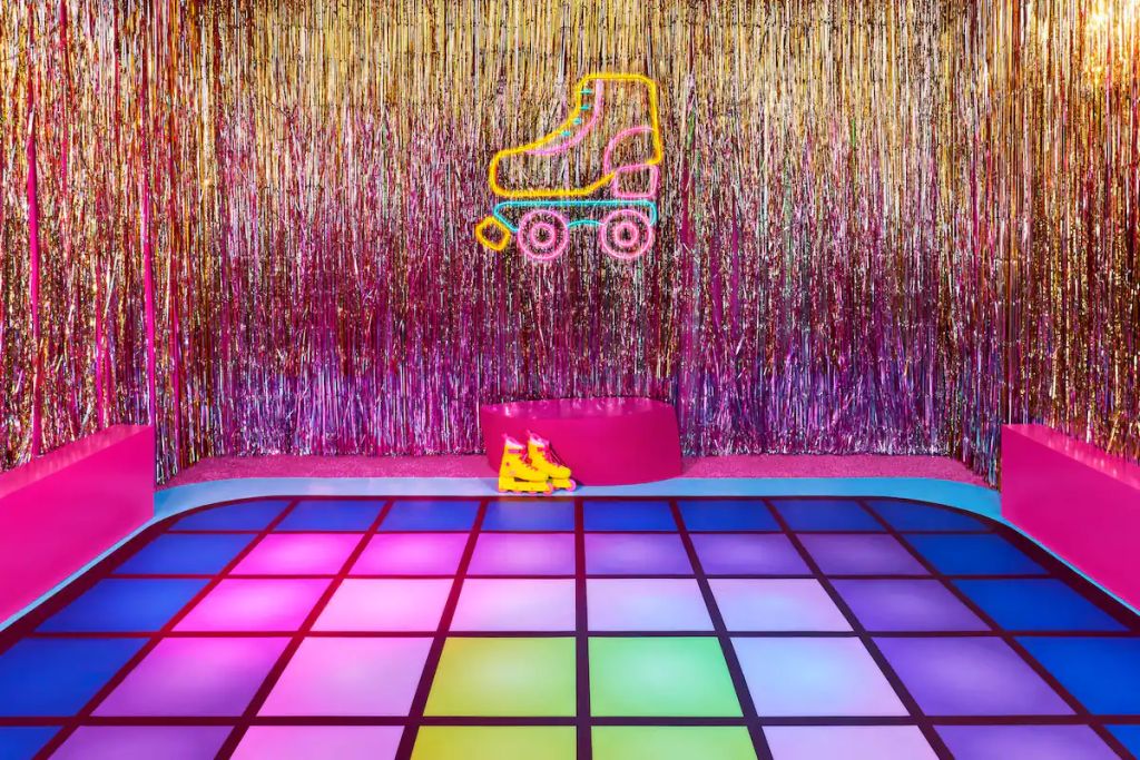 Barbie disco on Airbnb