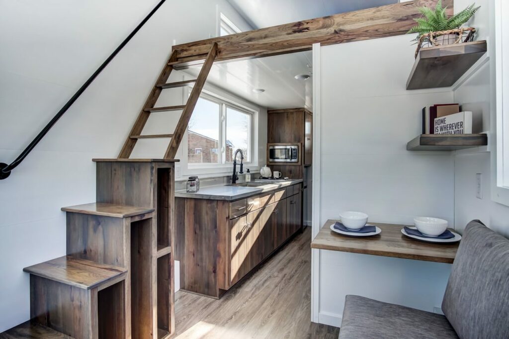 Breakfast nook and stairs