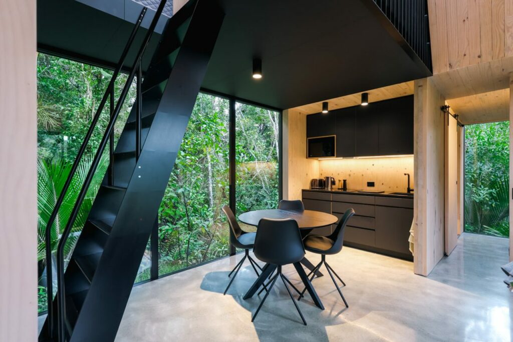 Cabin-in-the-Woods-Into-an-Architectural-Masterpiece-Kitchen and Dining Room