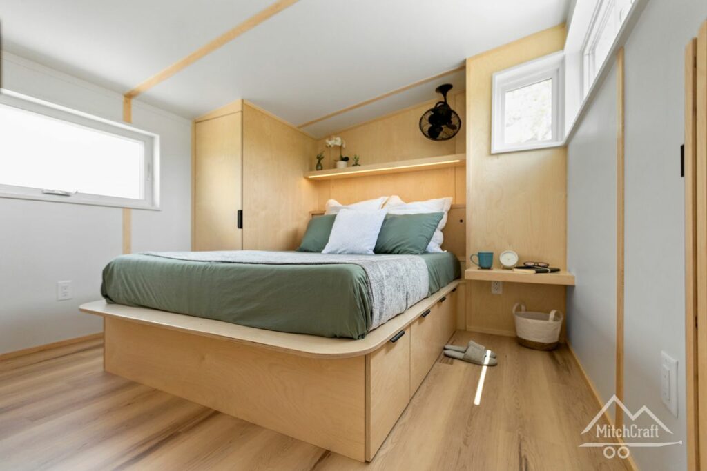 Casey's tiny house bedroom