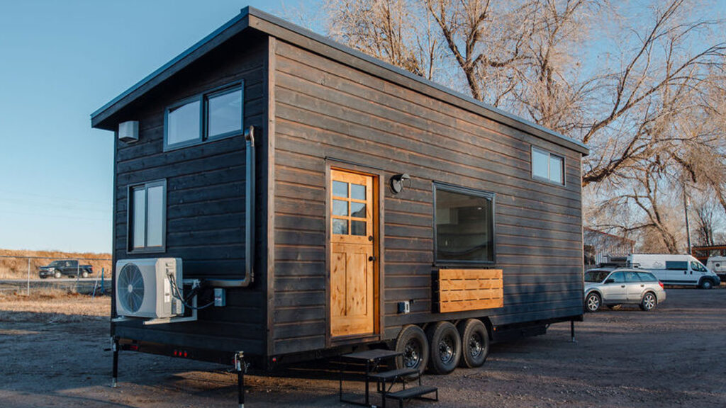 A beautiful tiny house finished in Shou Sugi Ban cedar