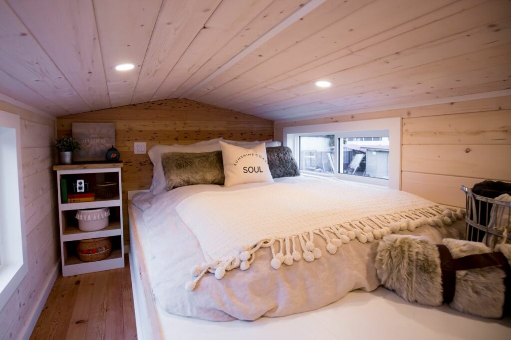 Coastal Escape tiny house bedroom