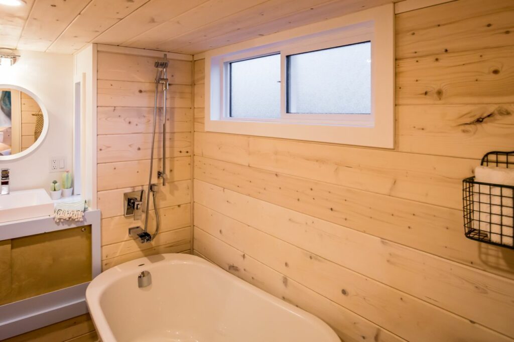 Coastal Escape tiny house tub