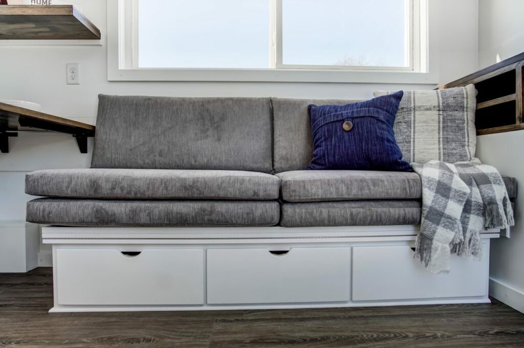 Convertible sofa in living room