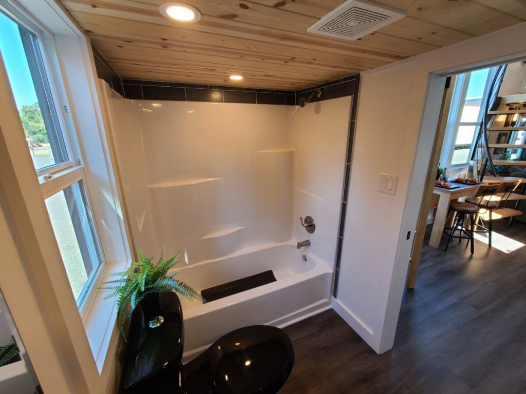 Denali Tiny House bathtub by Tiny Mountain Houses