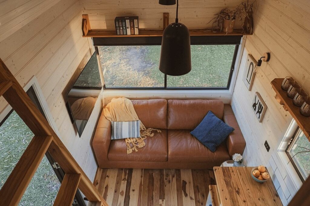 Gunyah tiny house interior by Hauslein