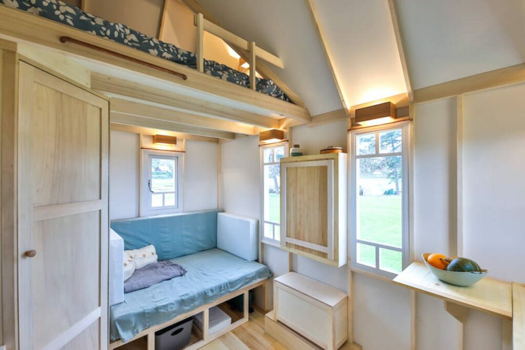 Interior of Cahute Tiny house