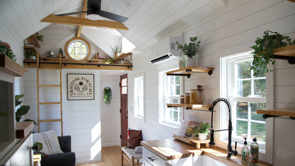 Marietta Tiny House Featuring a Mudroom and Dual Lofts