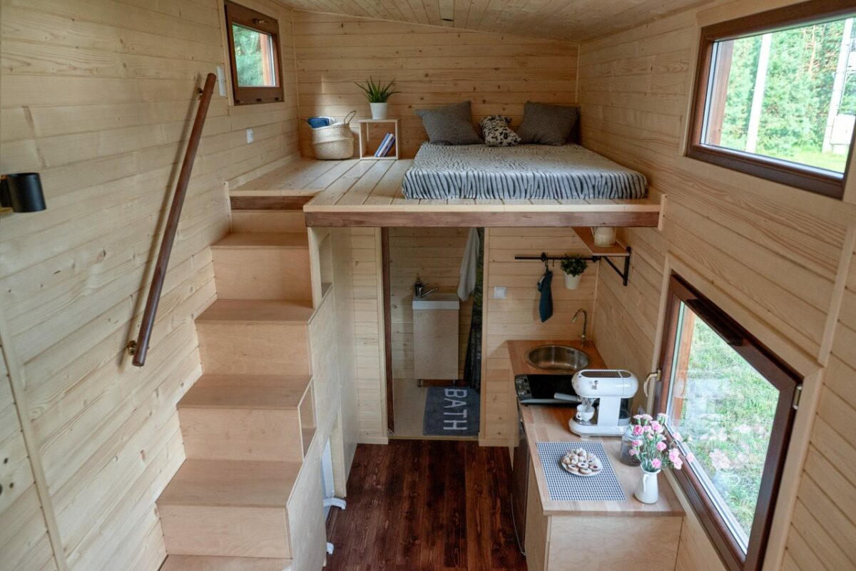 Tiny House With 2 Sleeping Lofts to Sleep 6 is Vagabond’s Haven