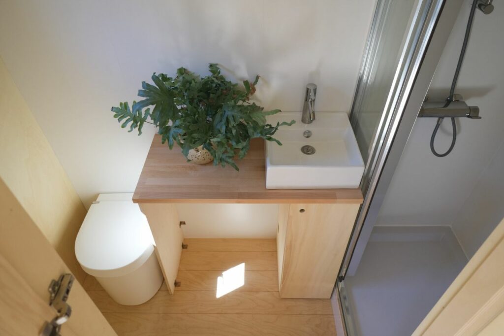 REDUKT Echo tiny house on wheels has a toilet