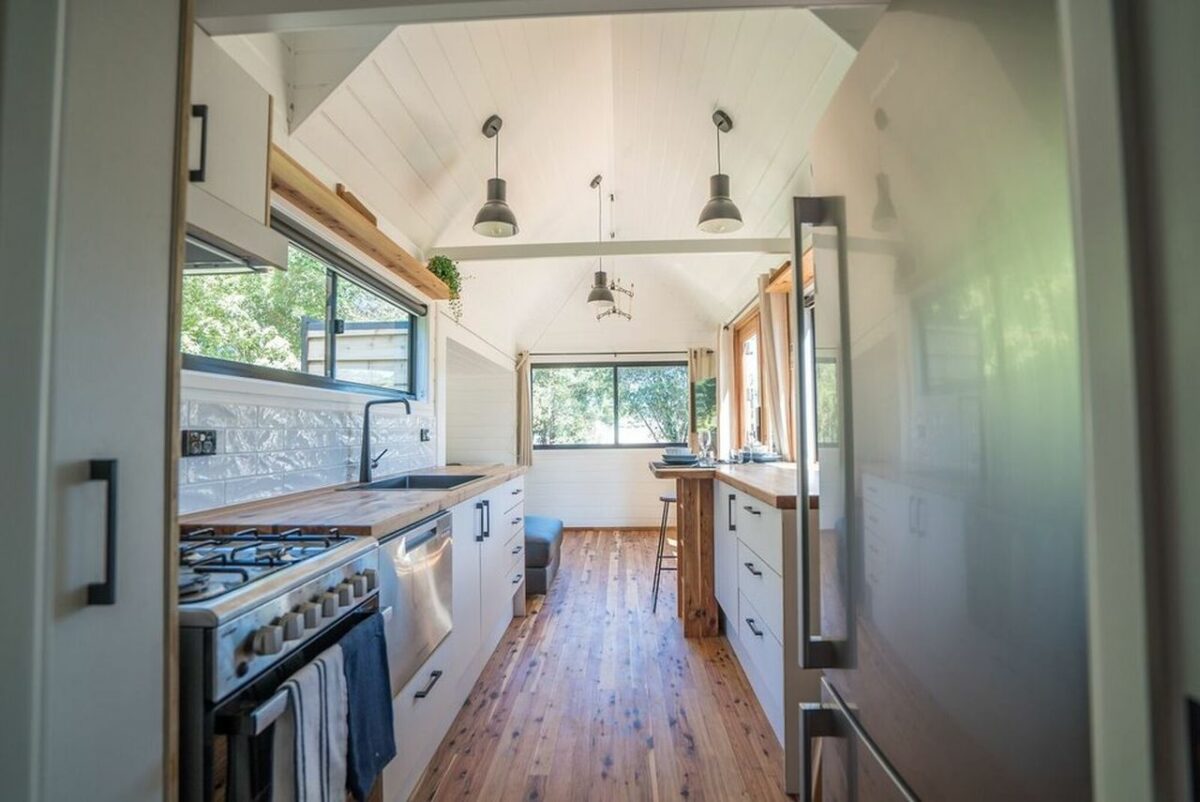 Sojourner Tiny House Sleeps Four in Its Lavish Interior