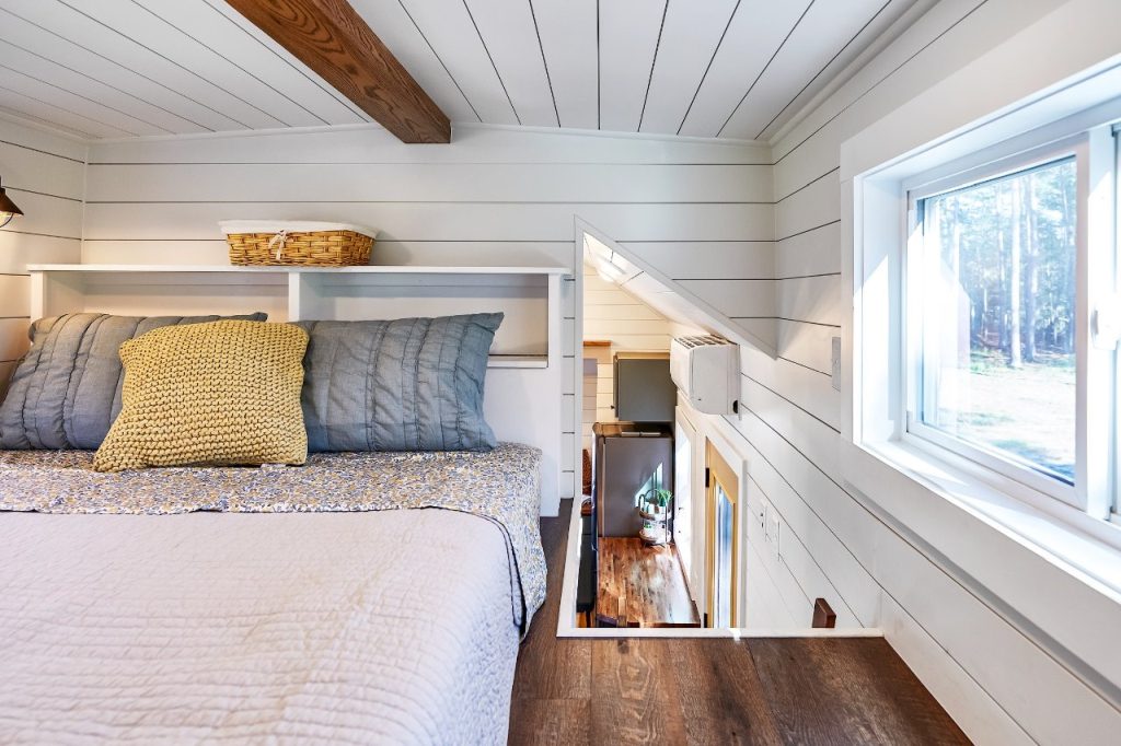 The-Cedar-Tiny-House-Loft Bedroom