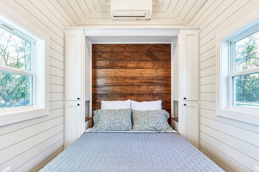 The-Cedar-Tiny-House-Murphy bed in Downstairs Bedroom-cum-Home Office