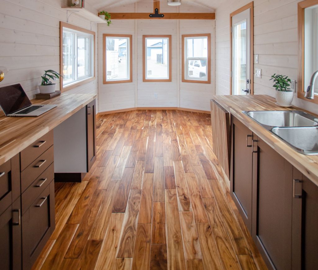 The Garry Oak tiny house living room by Rewild Homes