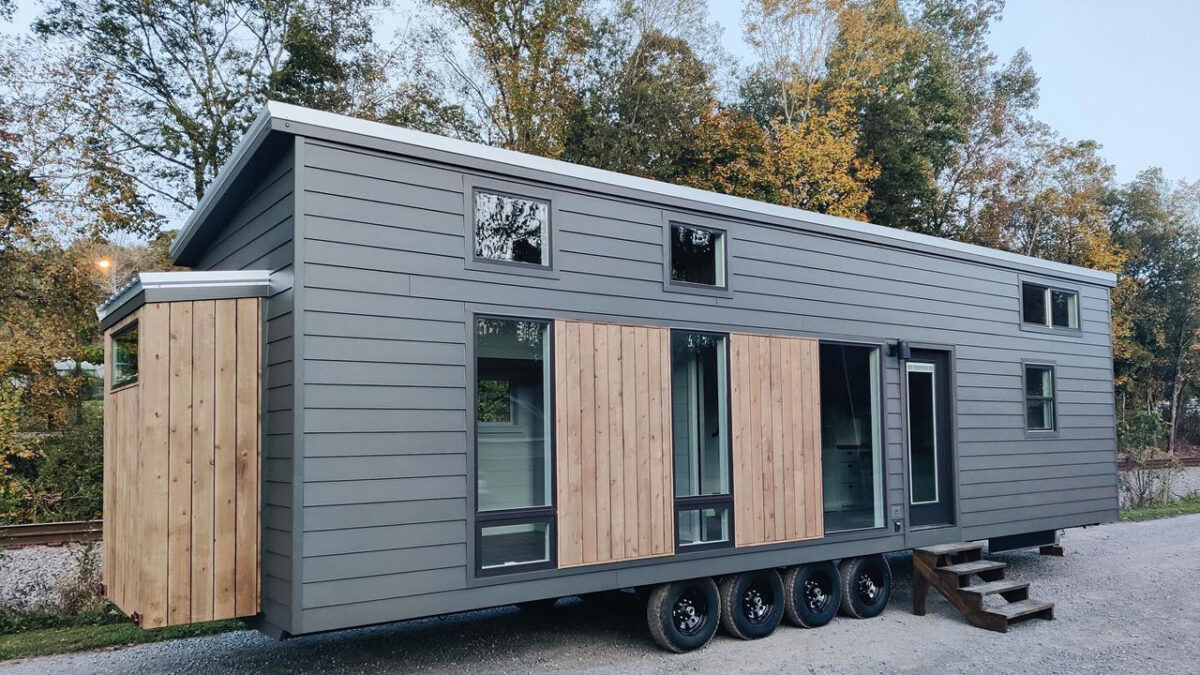 The Rutledge Tiny House Comes With OneandaHalf Bathrooms