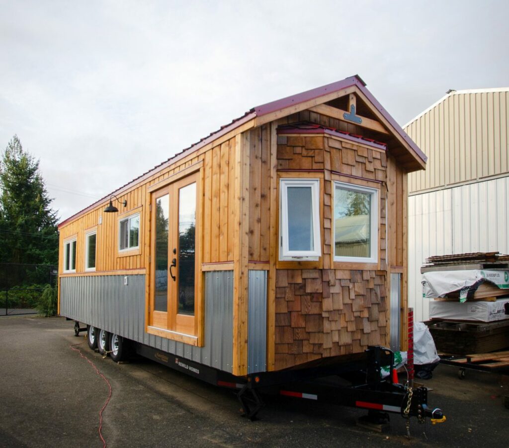 exterior of Huckleberry tiny house