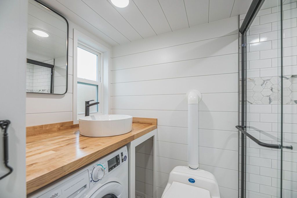 Adams tiny house bathroom