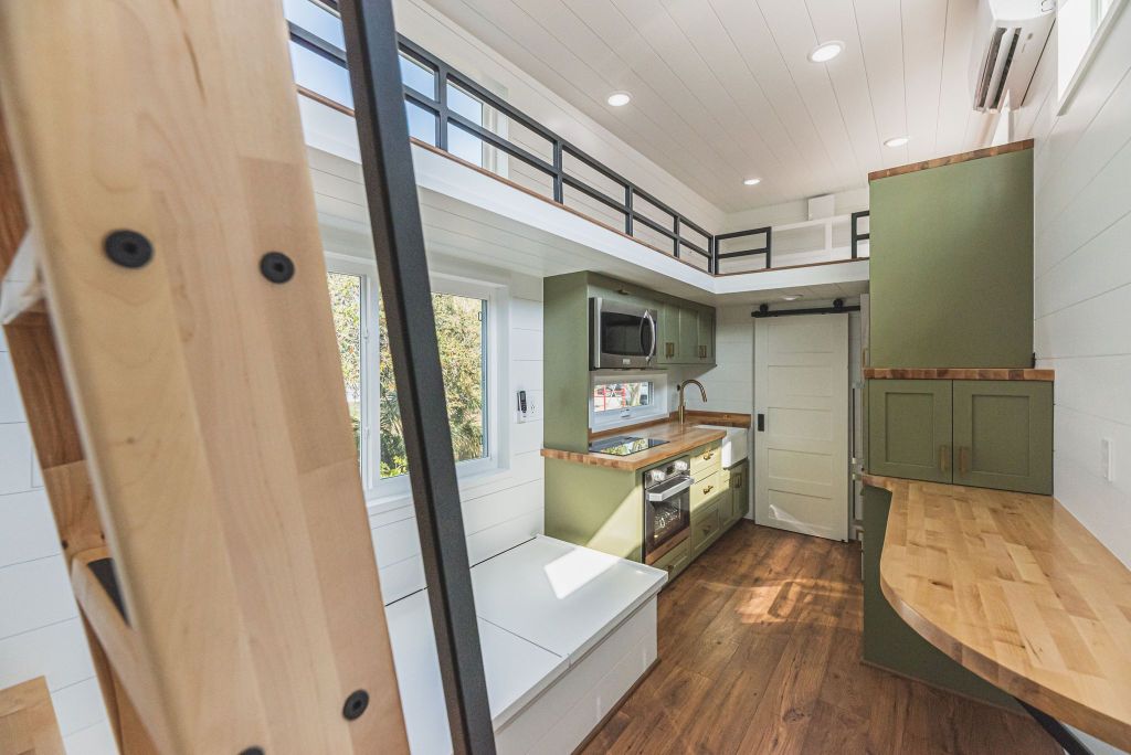 Adams tiny house interior