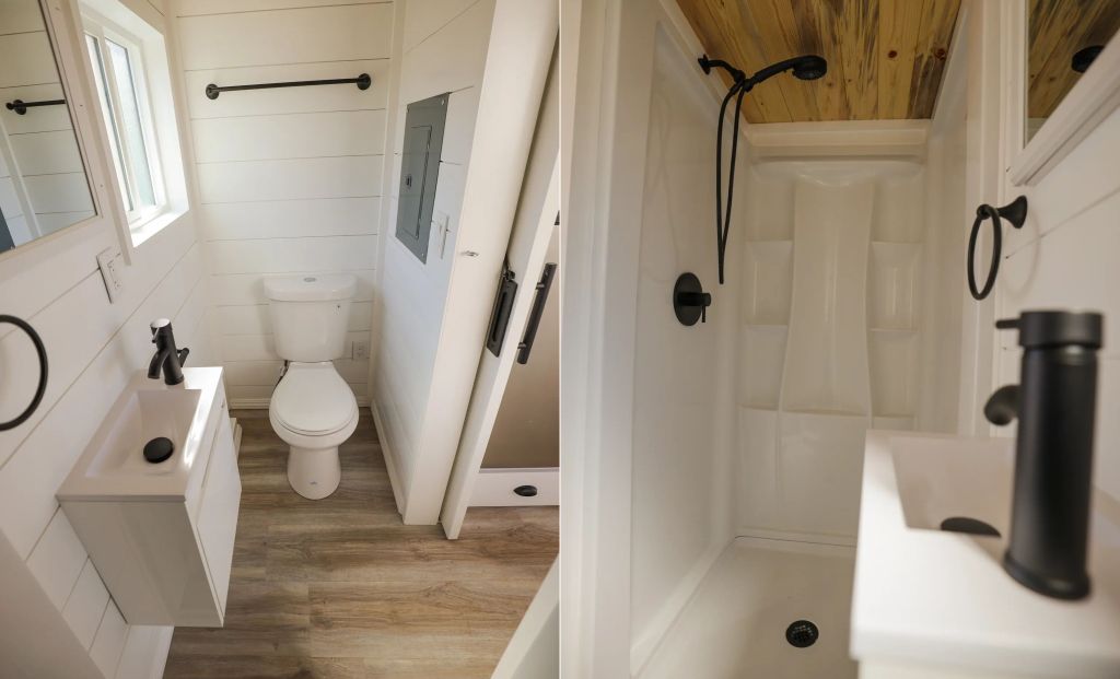 Bathroom of Bay Cottage Tiny House on wheels