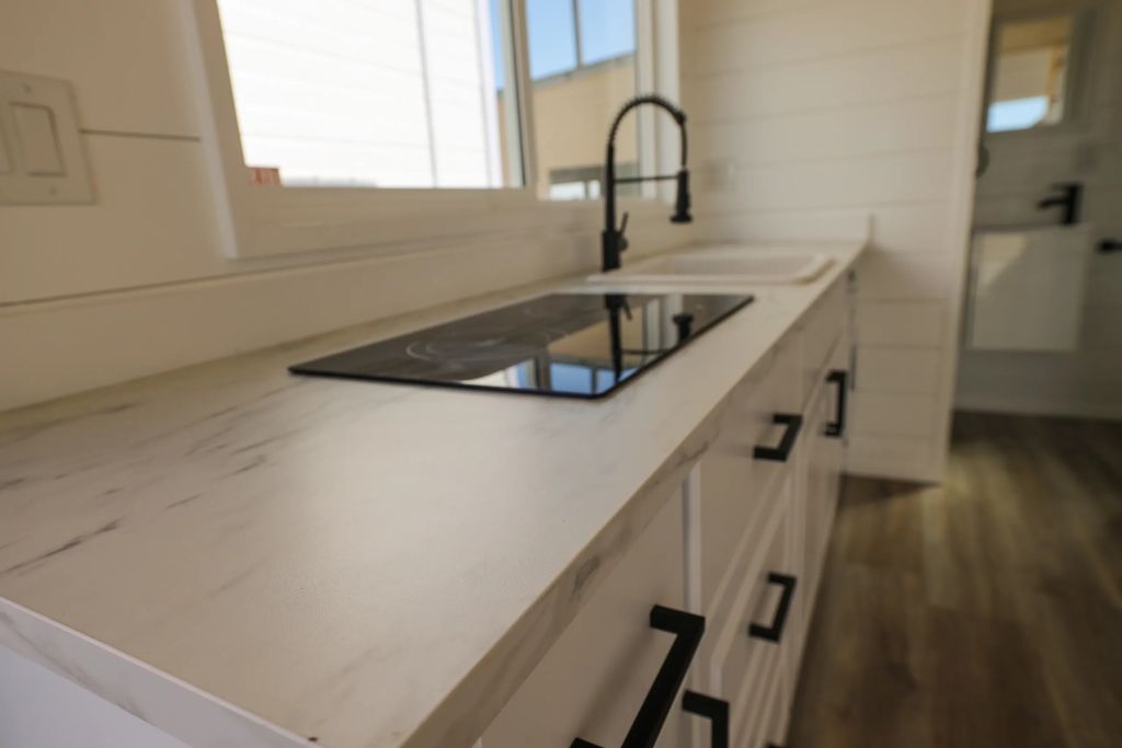 Kitchen of Bay Cottage Tiny House on wheels