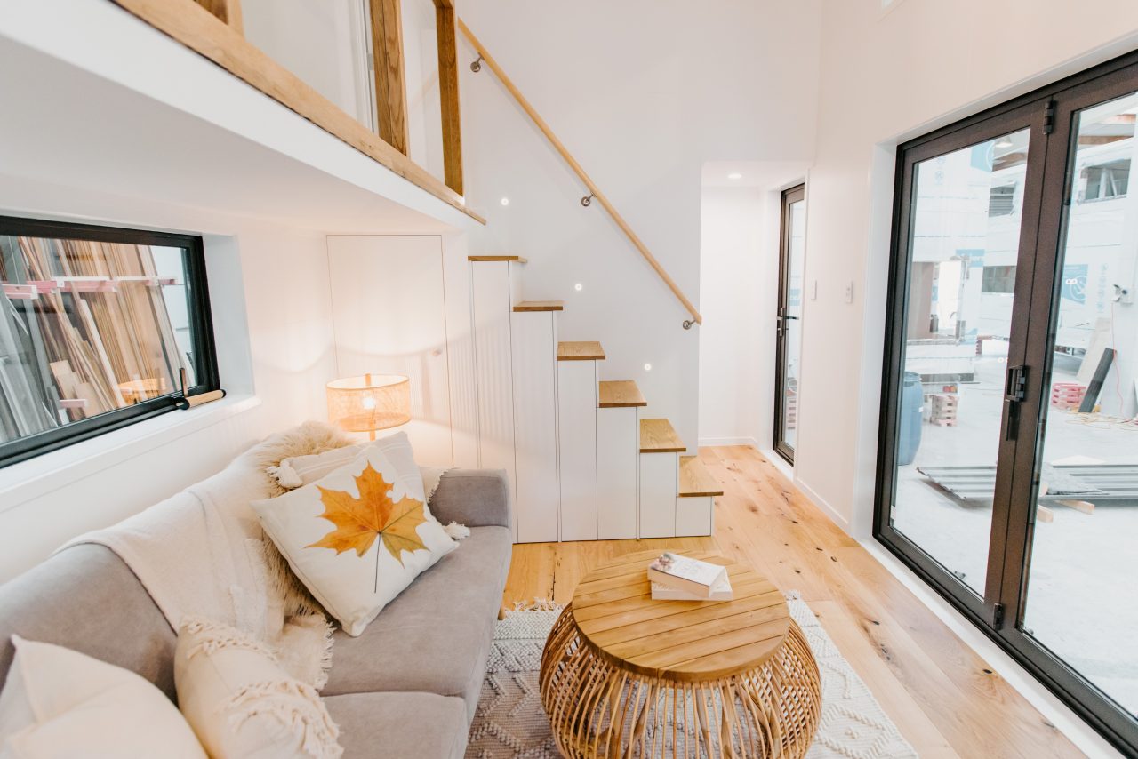 Britt Tiny House - Storage-integrated staircase