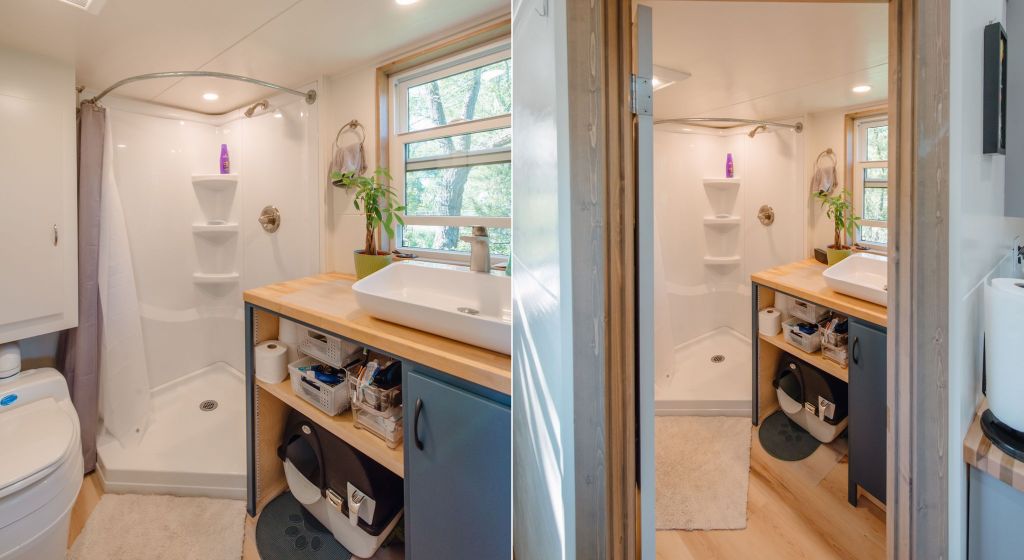 Deb and Dan tiny house bathroom