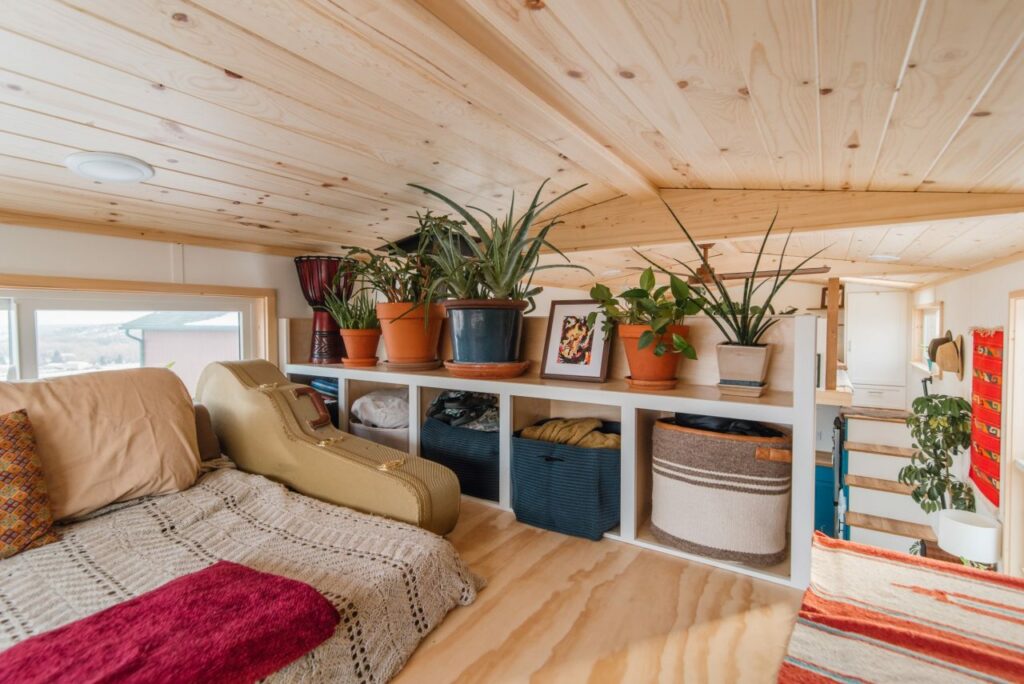 Den loft in Carrie and Dan's Tiny house