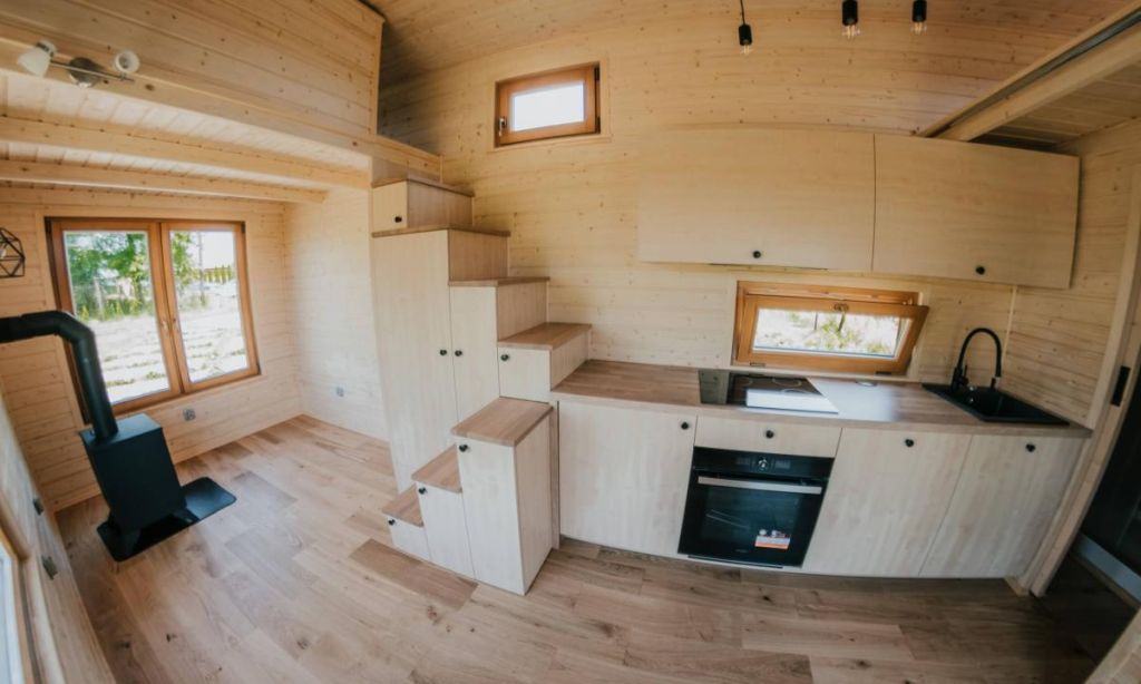 Elbrus tiny house kitchen by Berghaus