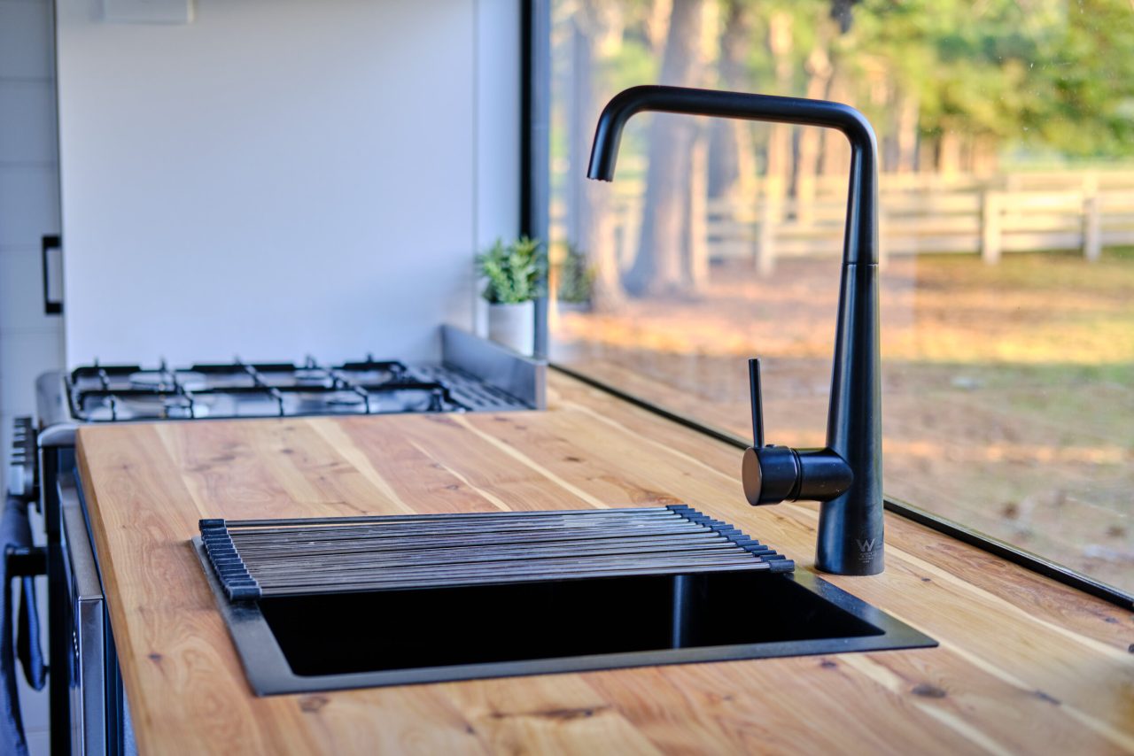 Grand Sojourner Tiny House kitchen counter