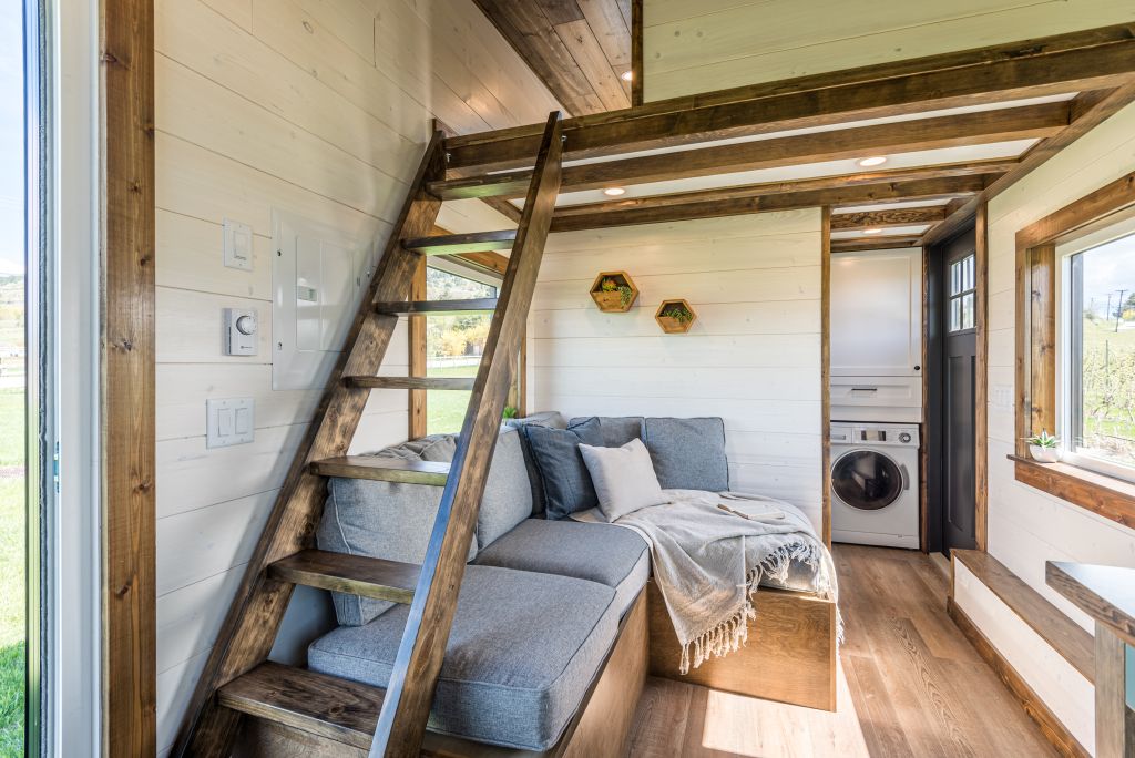 Helikon tiny house ladder by Summit Tiny Homes