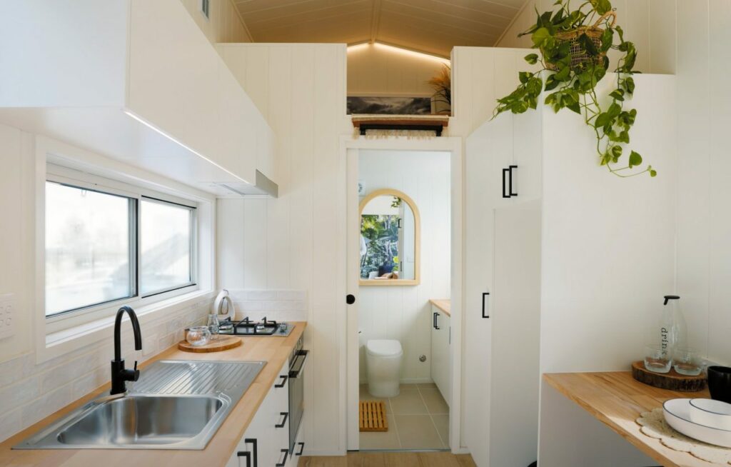 Kitchen in the Banksia Tiny House with Two lofts-1