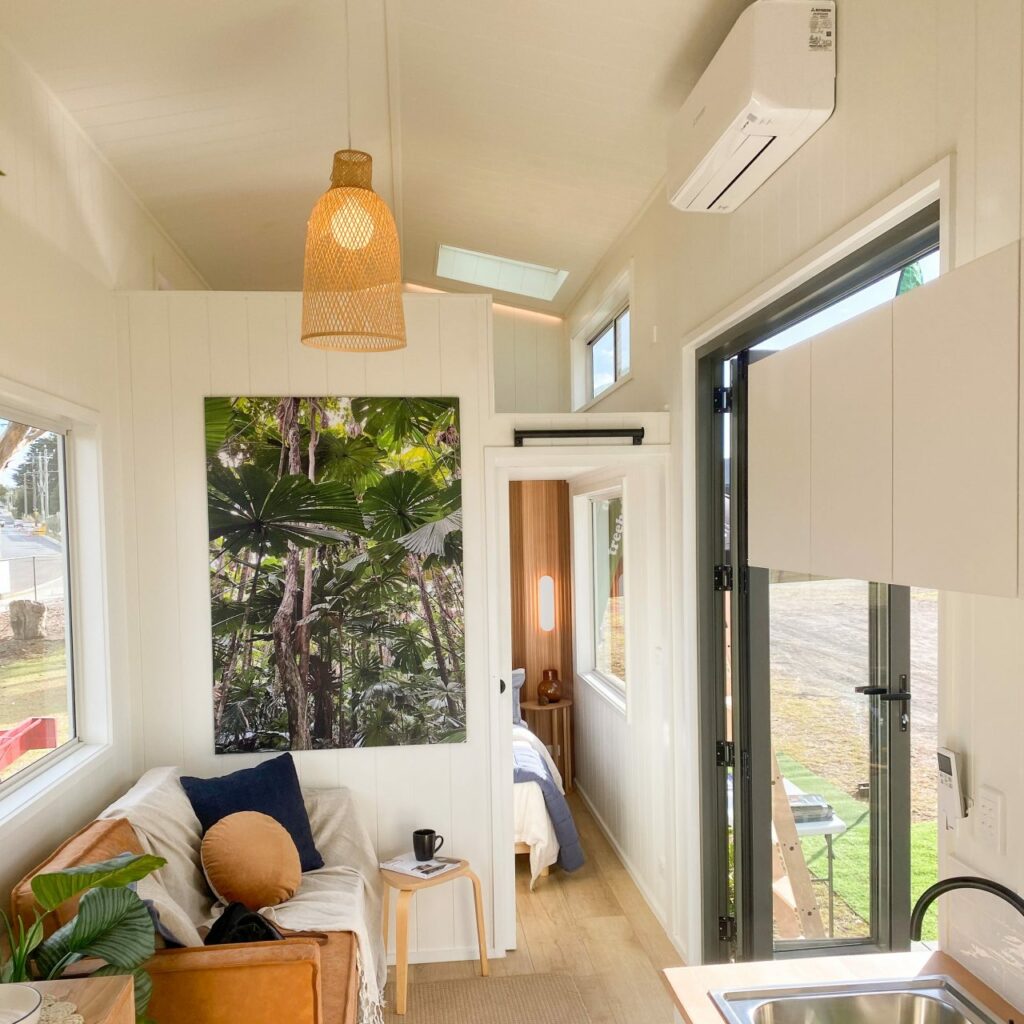 Minimalist Banksia Tiny House-Living Room