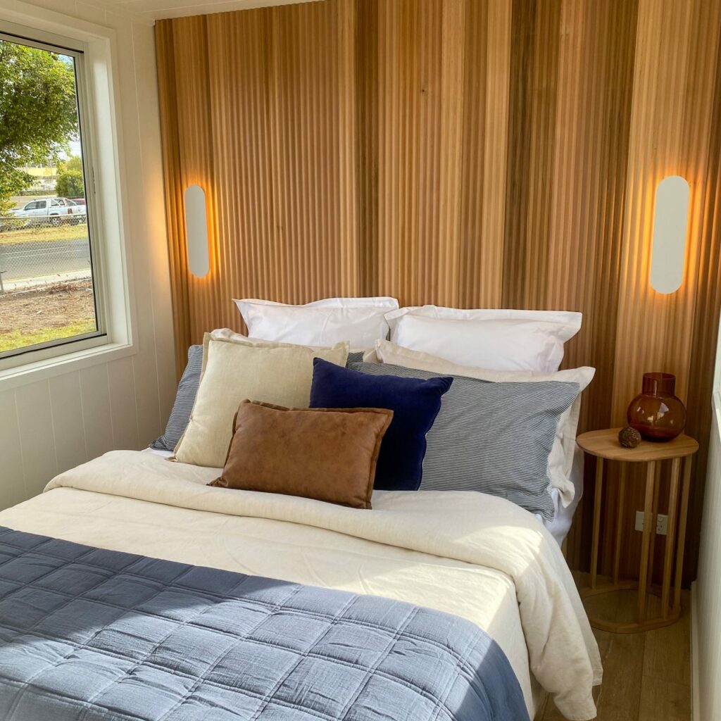 Minimalist Banksia Tiny House-Main floor bedroom