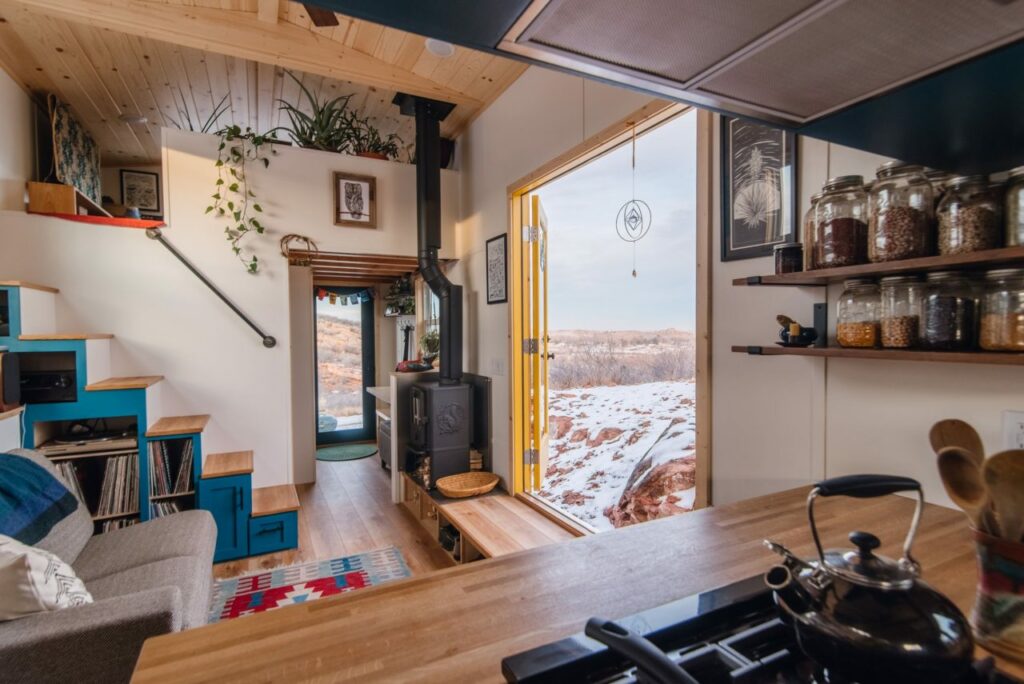 Open Space Layout of Carrie and Dan's Tiny house by Mitchcraft Tiny Homes