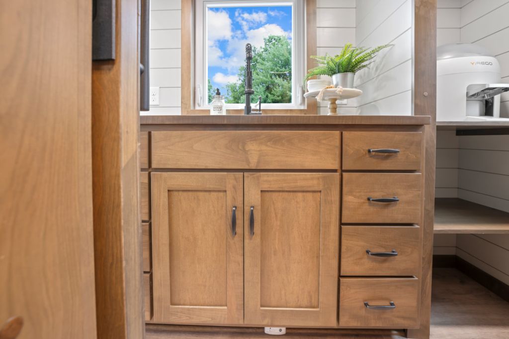 Cabinets of a tiny house