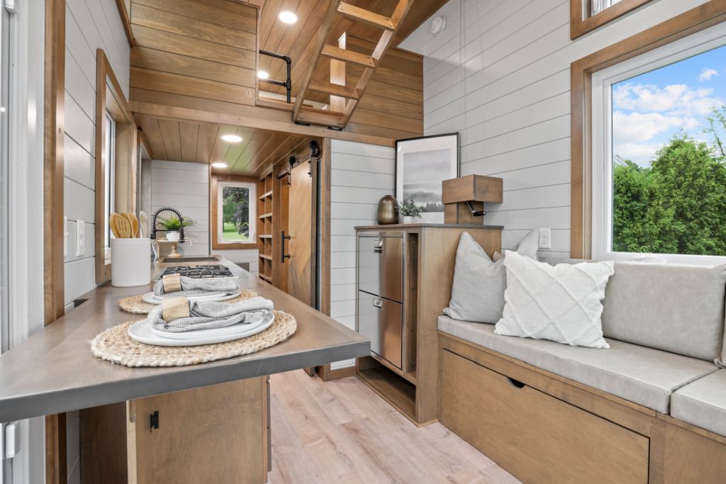 Gorgeous interior of a tiny house