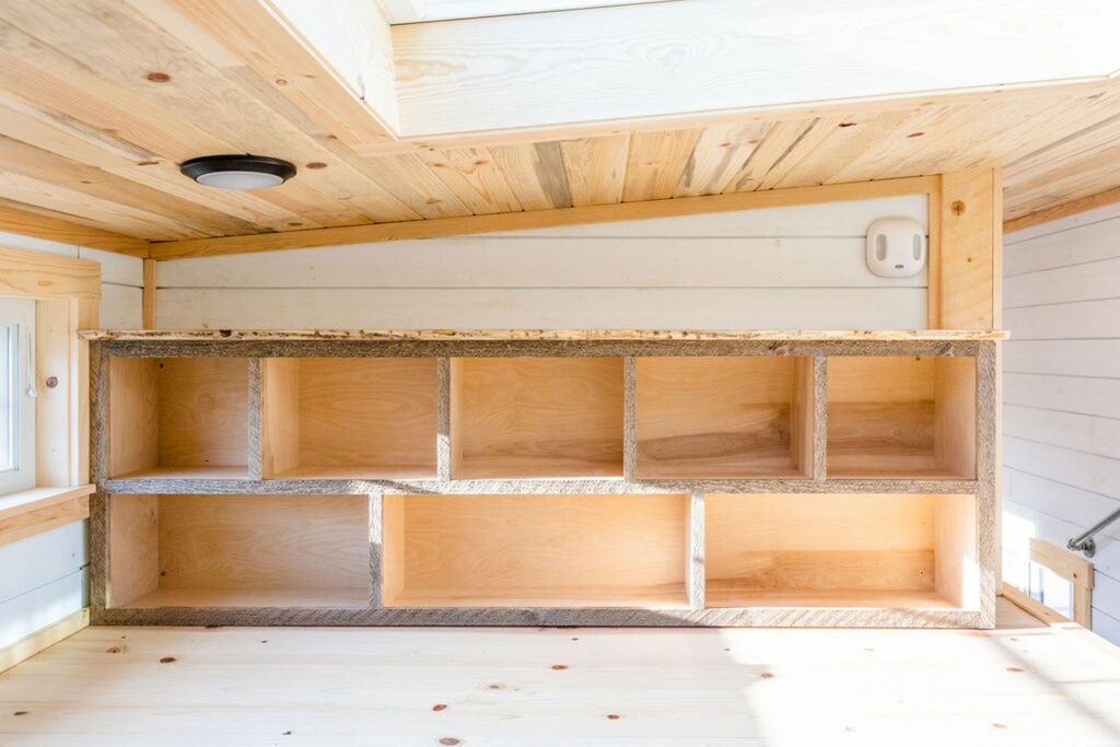 Ross Tiny House loft storage