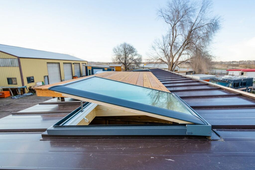 Ross Tiny House Deck and skylight in USA