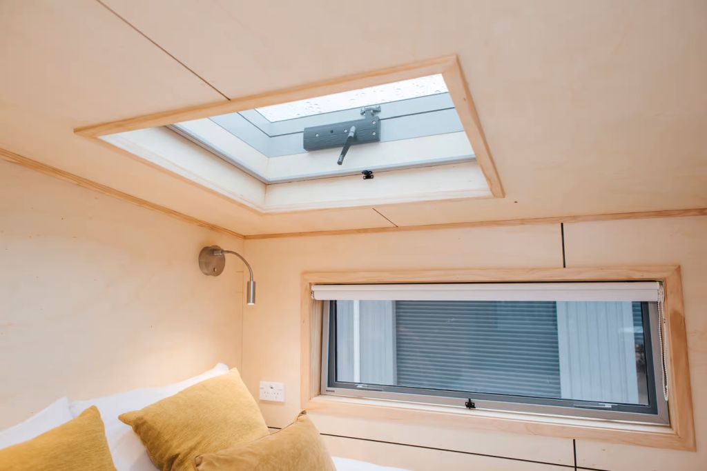 Sonnenschein tiny house on wheels skylight