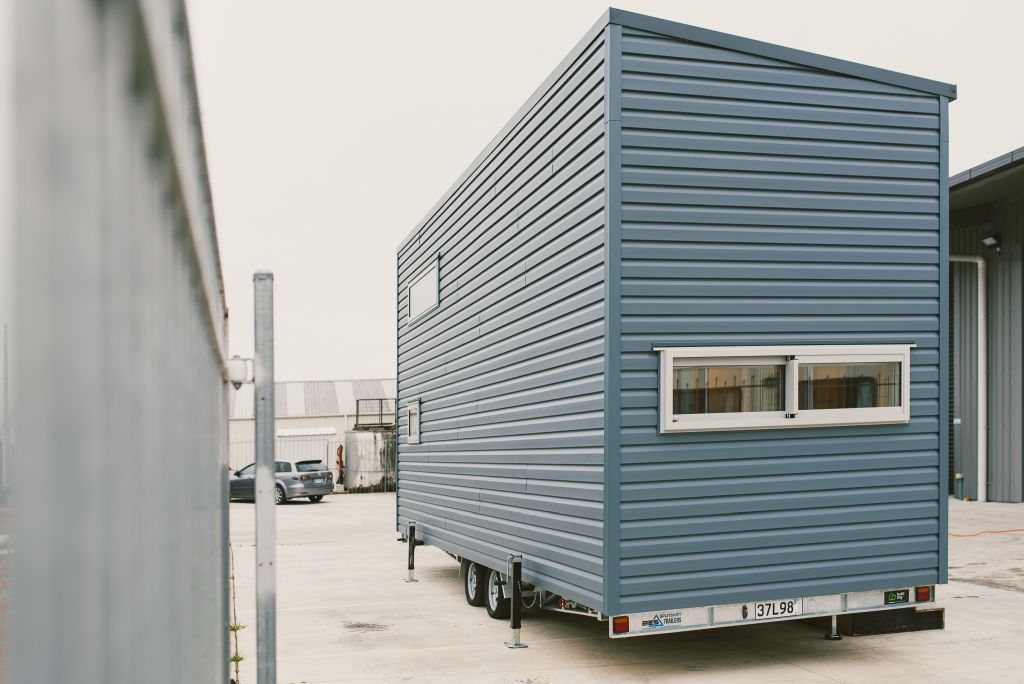 Exterior of Sonnenschein tiny house on wheels