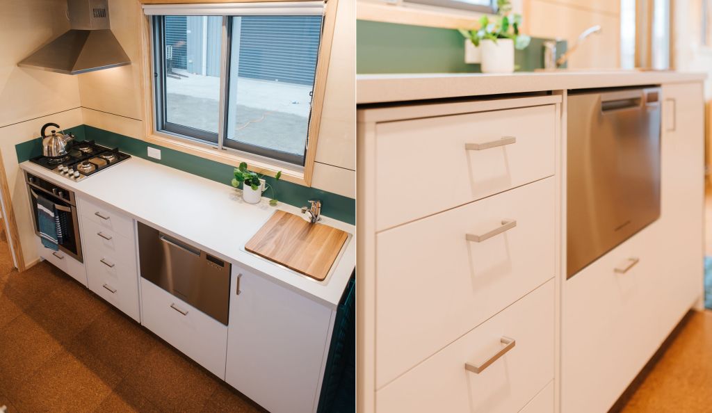 Interior of Sonnenschein tiny house on wheels