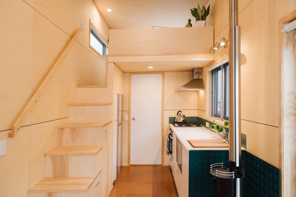 Interior of Sonnenschein tiny house on wheels