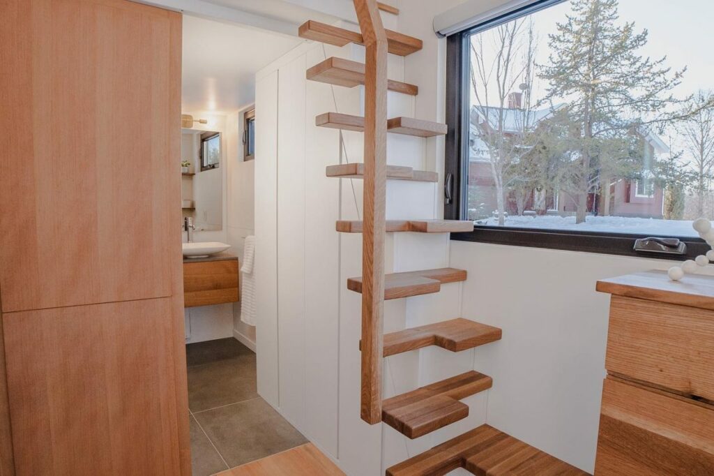 The Fritz Tiny House Unique staircase