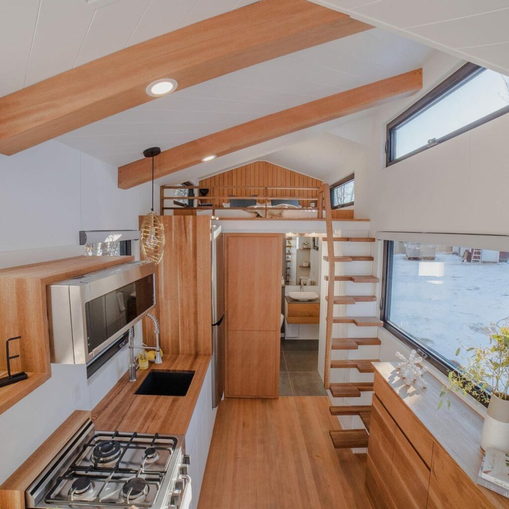 The Fritz Tiny House Wooden Interior