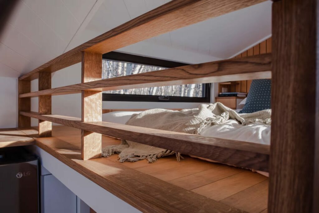 The Fritz Tiny House loft bedroom