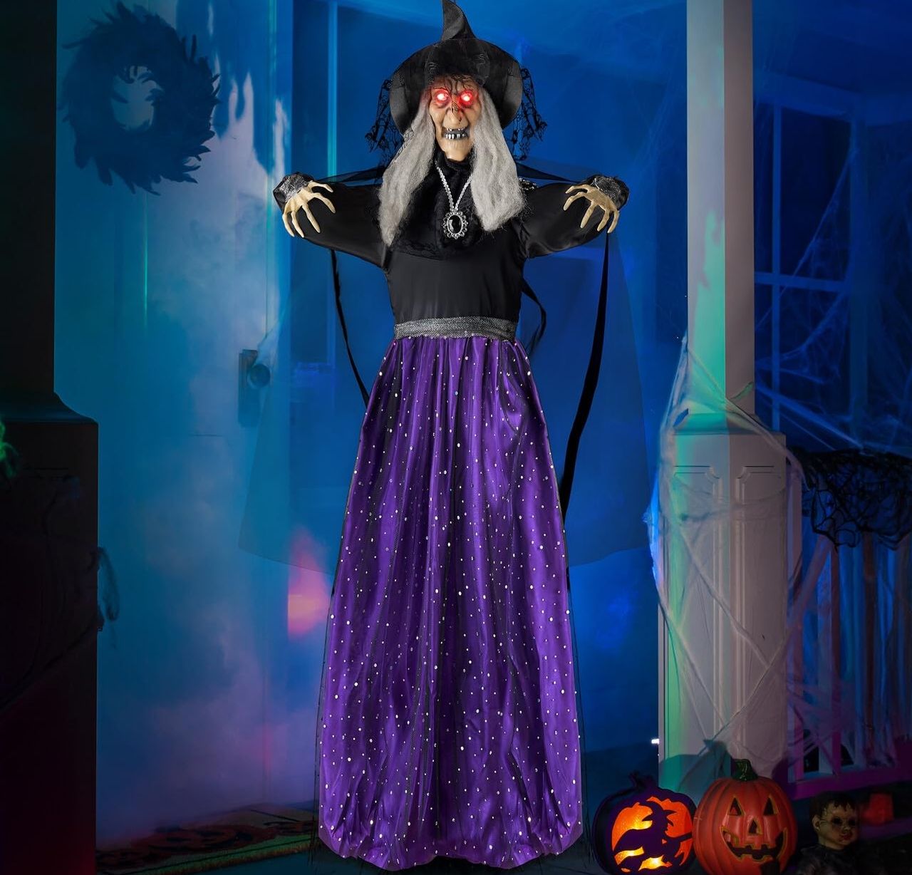Animated Witch Halloween Decoration