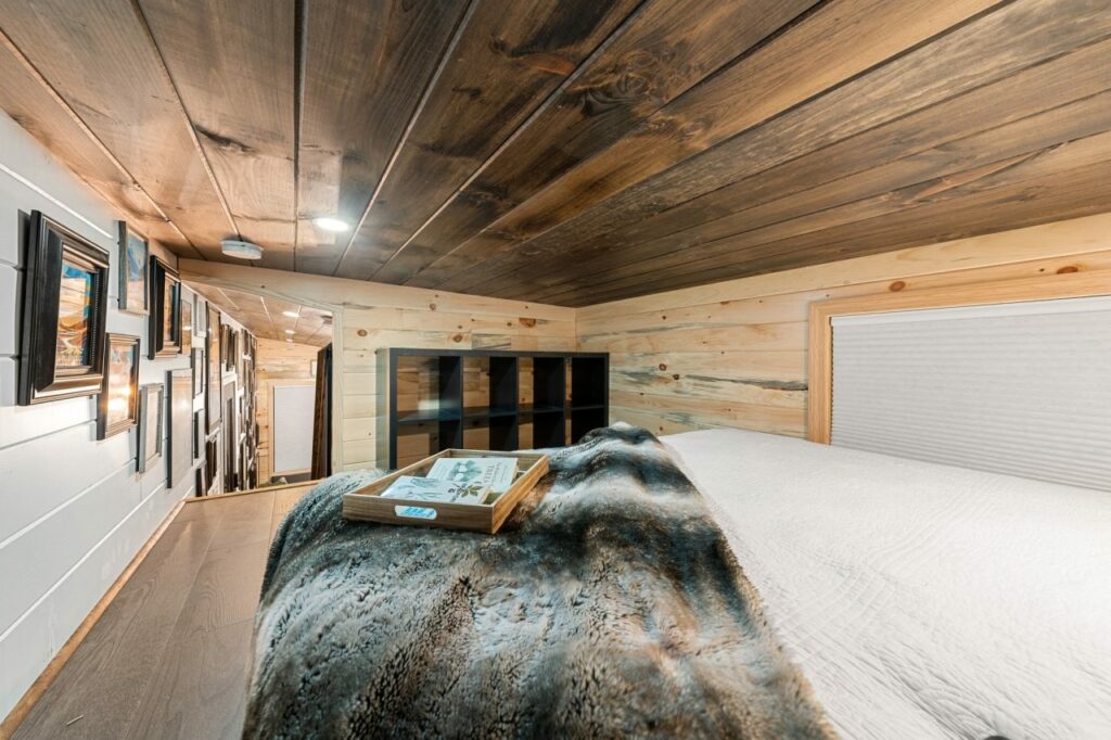 National Park Basecamp Tiny House Loft bedroom